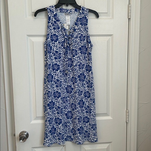 TOMMY BAHAMA Island Cays Hibiscus Lace-Up Spa Dress - Picture 2 of 10